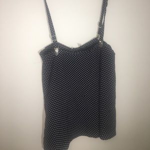 Cute black and white skirt with suspenders